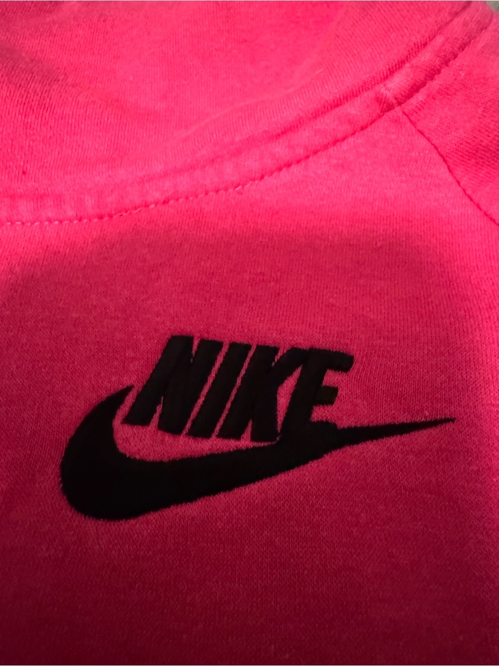 Nike Neon Pink Crewneck Pullover with Black Swoosh - Picture 4 of 5